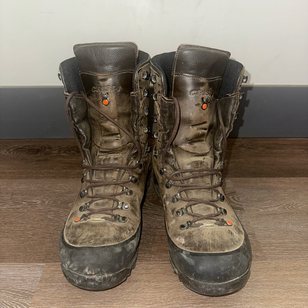 Crispi Black and brown hiking/ hunting men’s boots.